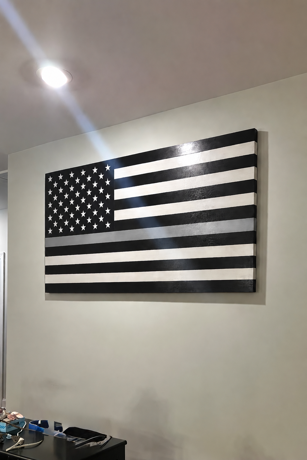 "SILVER LINE" AMERICAN FLAG