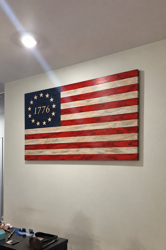 1776 FLAG - BURNED GRAIN