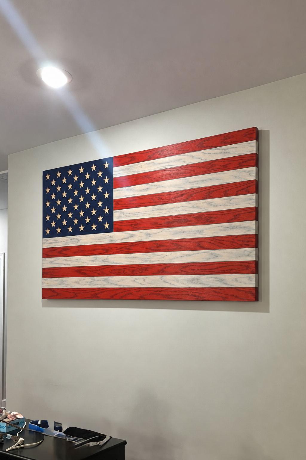 AMERICAN FLAG - BURNED GRAIN