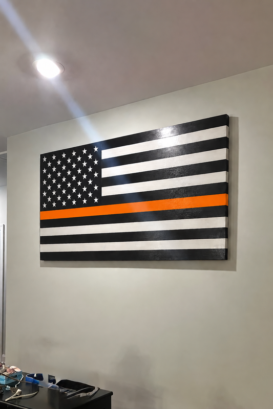 "ORANGE LINE" AMERICAN FLAG